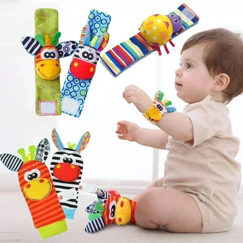 Baby Rattle Wrist/Ankle Strap And Socks