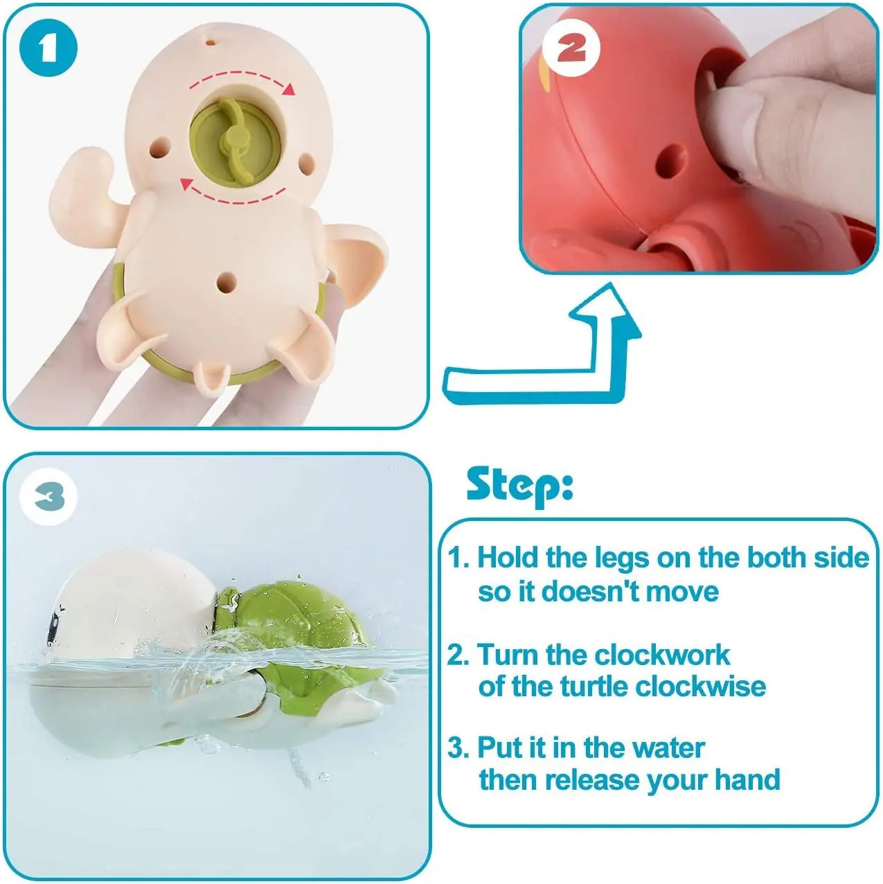 Baby Windup Swimming Turtles (3pcs)